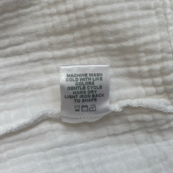 XIRENA Shay Drawstring Cowl Neck Gauze Top White Long Sleeve Pullover Size XS - Picture 12 of 15